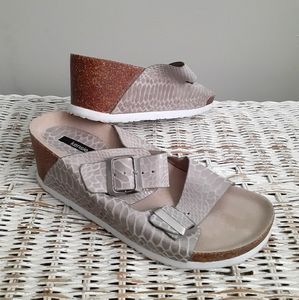Kensie Snakeskin Wedge Sandal